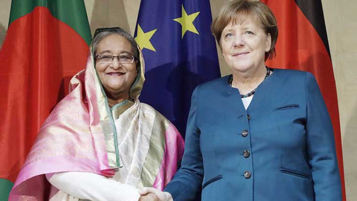 শেখ হাসিনাকে জার্মানির চ্যান্সেলরের অভিনন্দন বার্তা