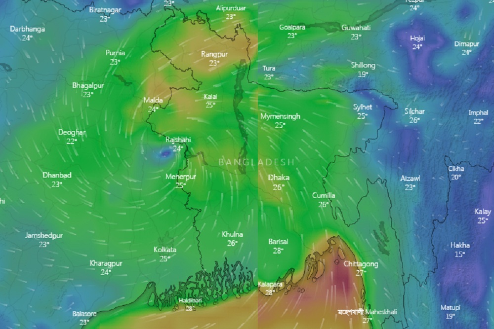 দুর্বল 'আম্পান' এখন রাজশাহীর কাছে