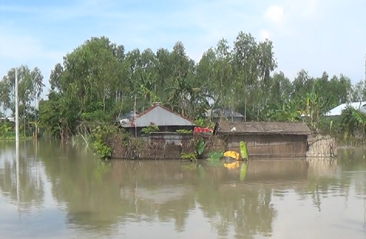 কুড়িগ্রামে নিম্নাঞ্চলে পানি, দুর্ভোগে বানভাসি মানুষ