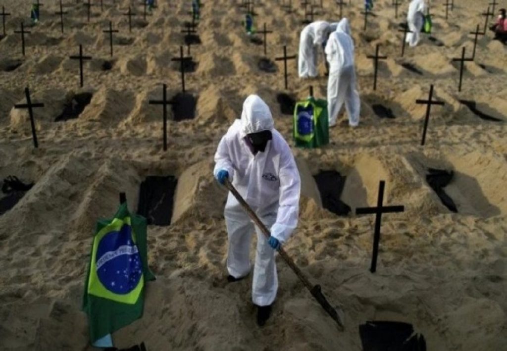 ব্রাজিলে করোনায় প্রাণহানি লাখের ঘর ছুঁলো