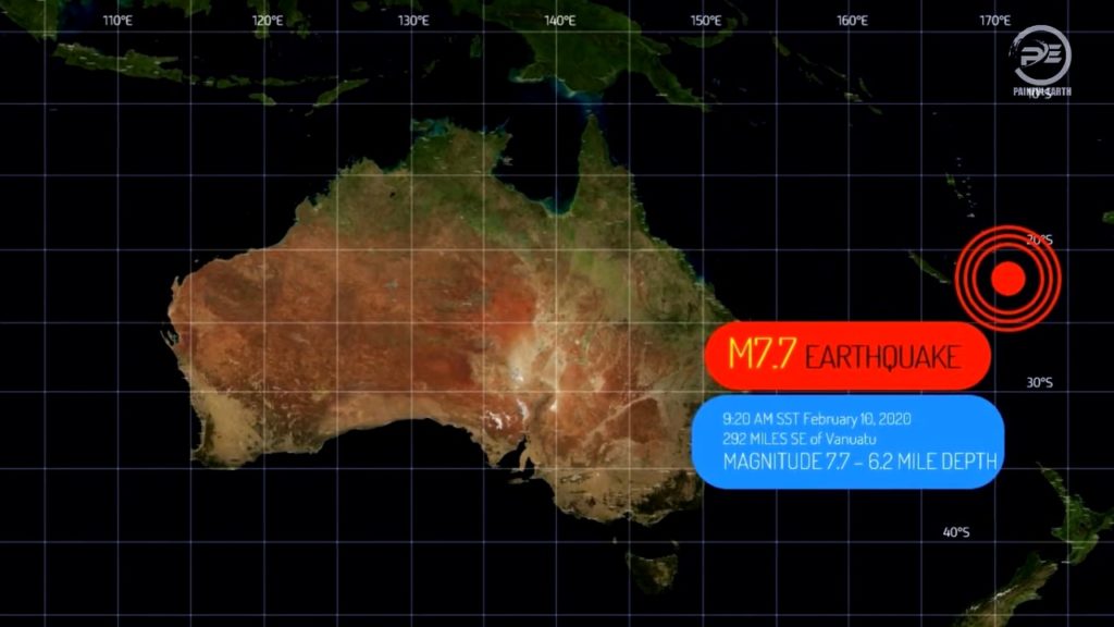 দক্ষিণ প্রশান্ত মহাসাগরীয় অঞ্চলে ৭.৭ মাত্রার ভূমিকম্প অনুভূত
