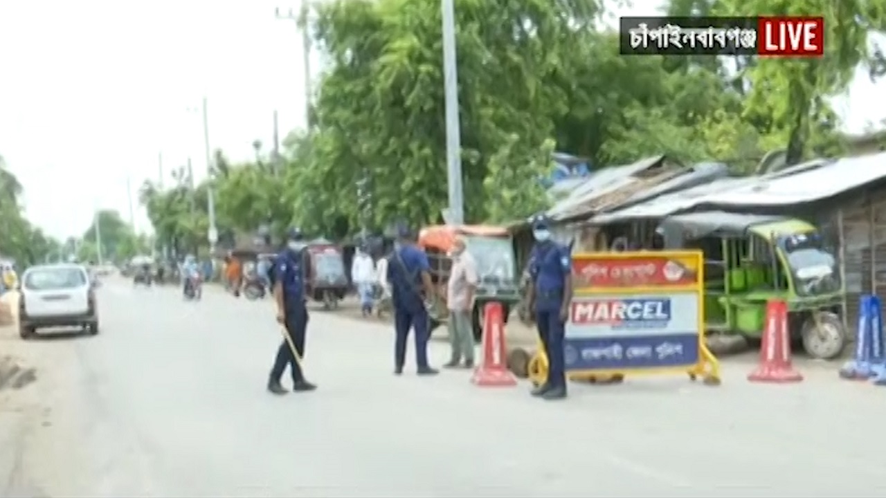 লকডাউন চাঁপাইনবাবগঞ্জে, যান চলাচলে নিয়ন্ত্রণ