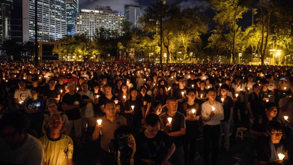 হংকংয়ে তিয়েন-আনমেন গণহত্যার ৩২ তম বর্ষপূর্তি আজ