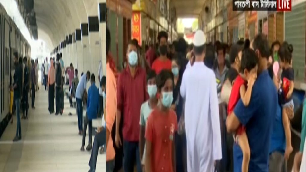 প্রিয়জনের সাথে ঈদ করতে বাড়ির পথে অনেকে; উদাসীন স্বাস্থ্যবিধির ব্যাপারে