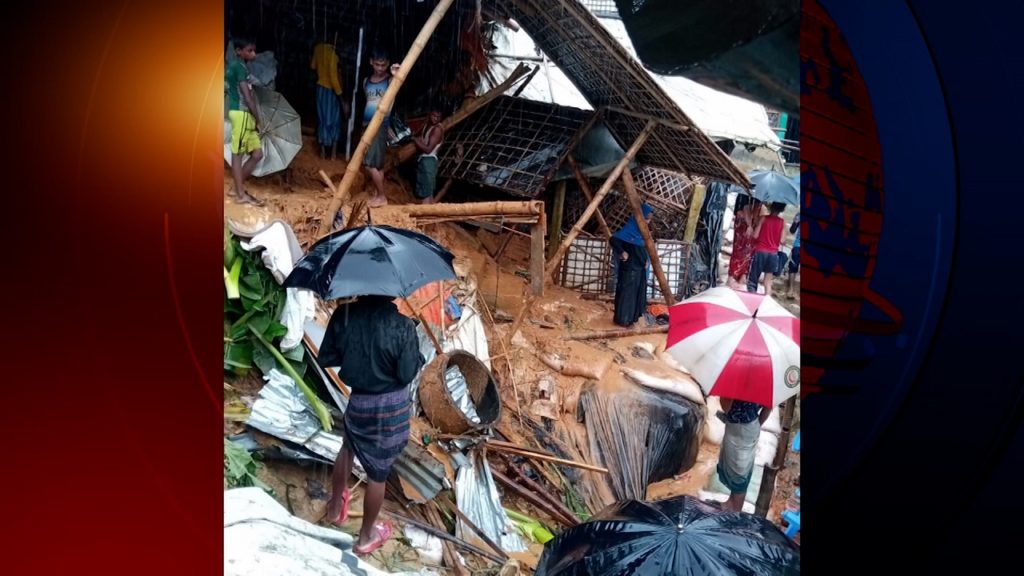 উখিয়ায় রোহিঙ্গা ক্যাম্পে পাহাড় ধসে নিহত ৭