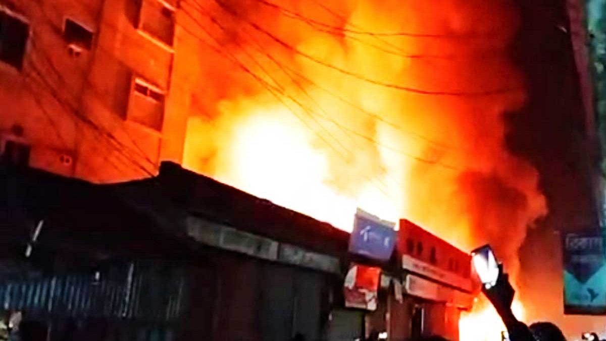 মাদারীপুরে আগুন, ৮ দোকান ছাই