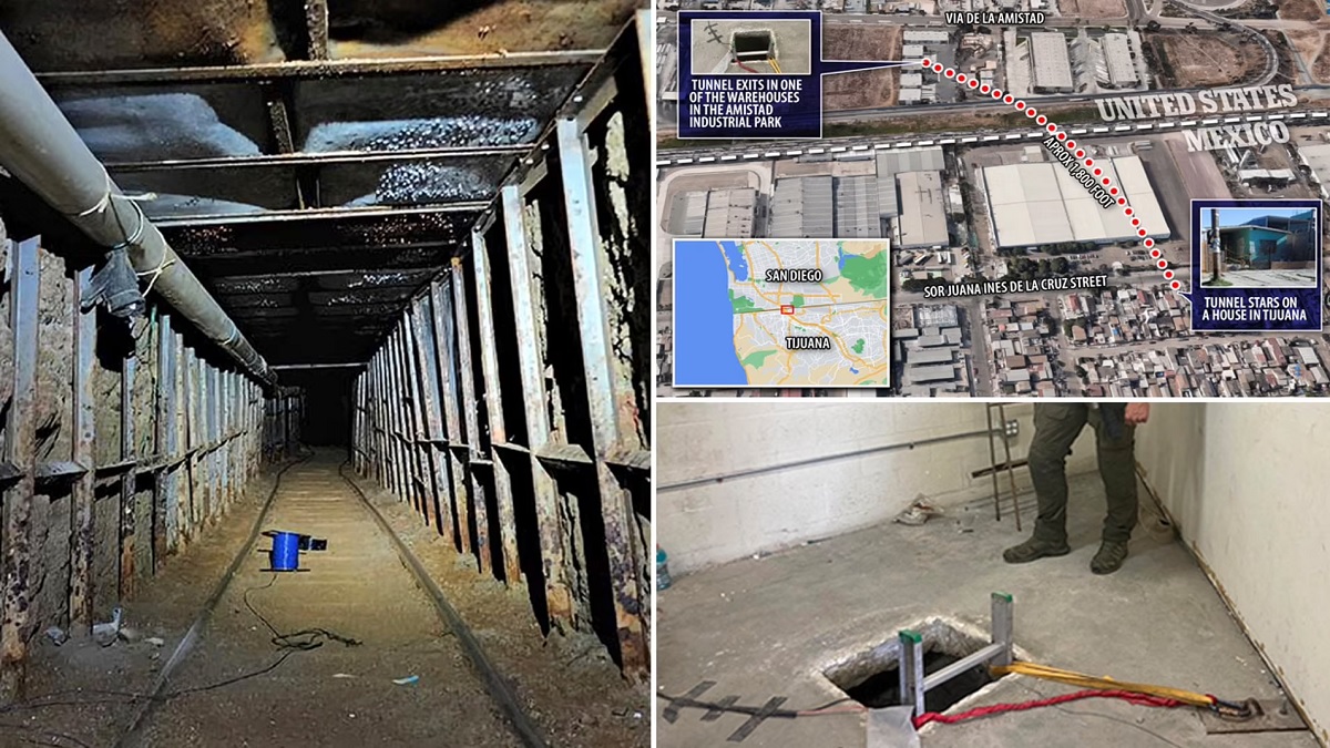 মেক্সিকোয় মিললো ৮০০ মিটার দৈর্ঘ্যের সুড়ঙ্গ, হতো মাদক পাচার