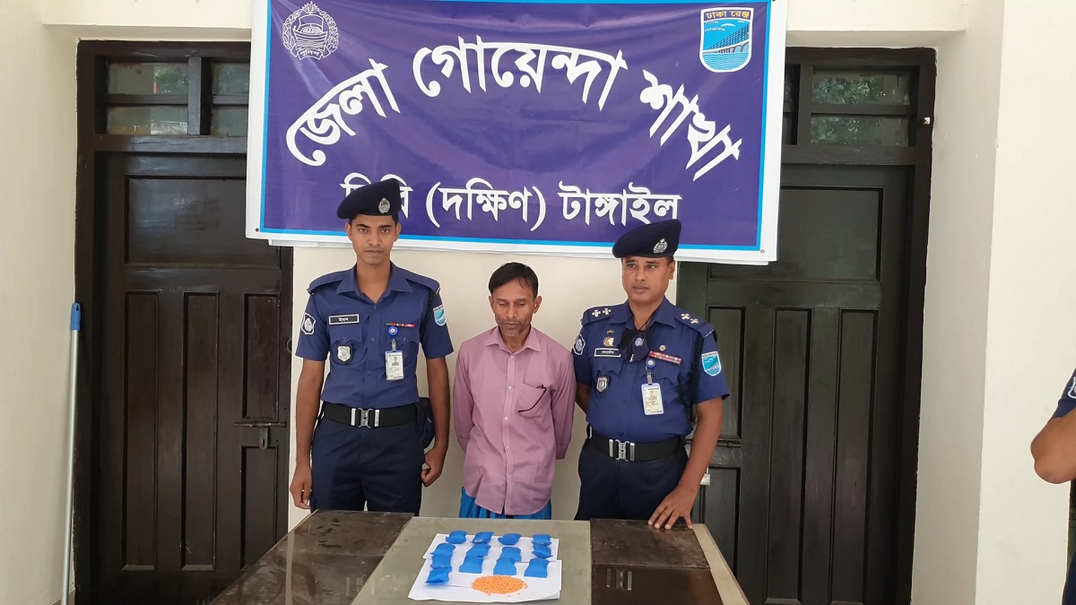 টাঙ্গাইলে ৫ হাজার পিস ইয়াবাসহ গ্রেফতার মাদক ব্যবসায়ী