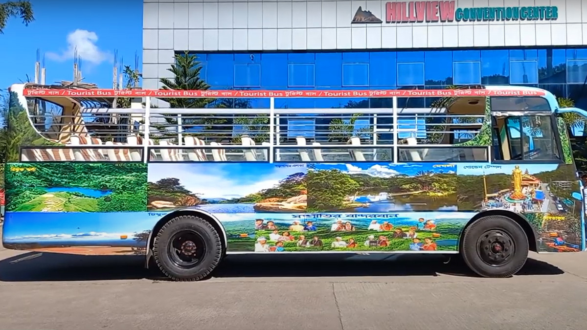 বান্দরবানে পর্যটকদের জন্য চালু হচ্ছে ছাদখোলা বাস