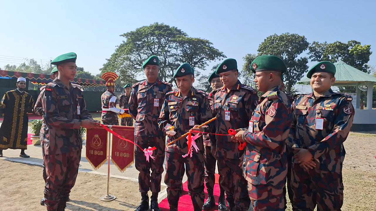 বাংলাবান্ধা সীমান্তে বিজিবির নতুন বিওপি’র উদ্বোধন
