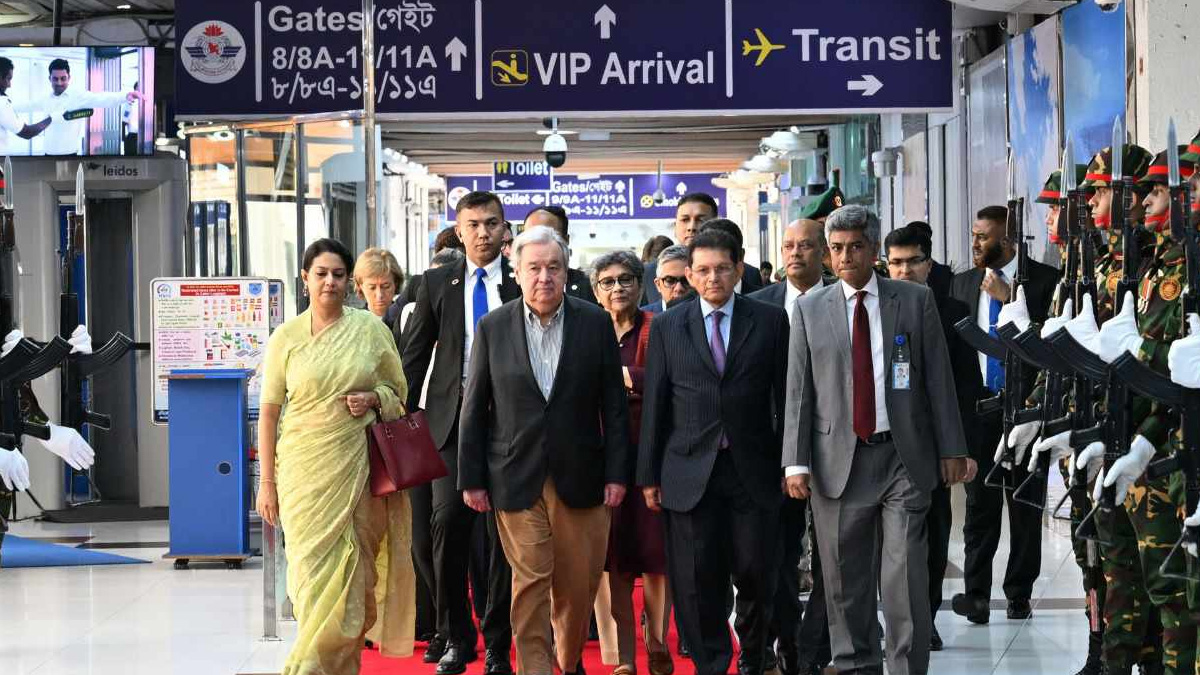 ঢাকা ছাড়লেন জাতিসংঘ মহাসচিব অ্যান্তোনিও গুতেরেস