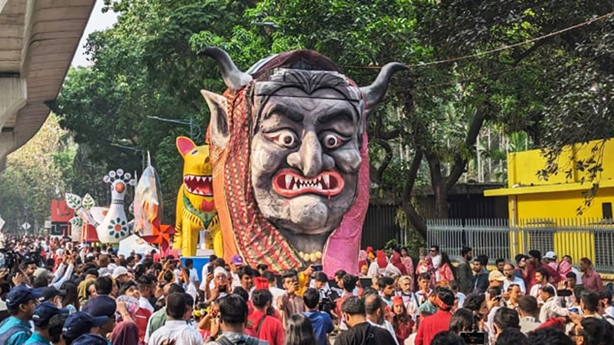 আনন্দ উল্লাসে শেষ হলো বর্ষবরণ আনন্দ শোভাযাত্রা