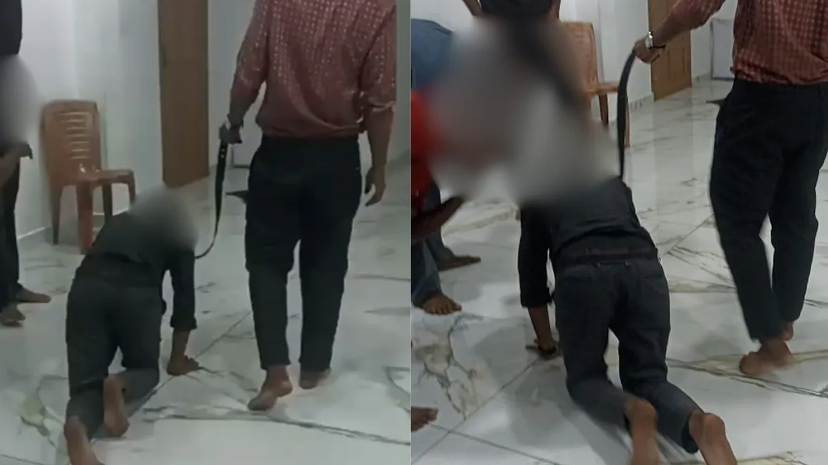 কেরালায় কোম্পানির কর্মীকে কুকুরের মতো গলায় পট্টি পরিয়ে দেয়া হচ্ছে শাস্তি