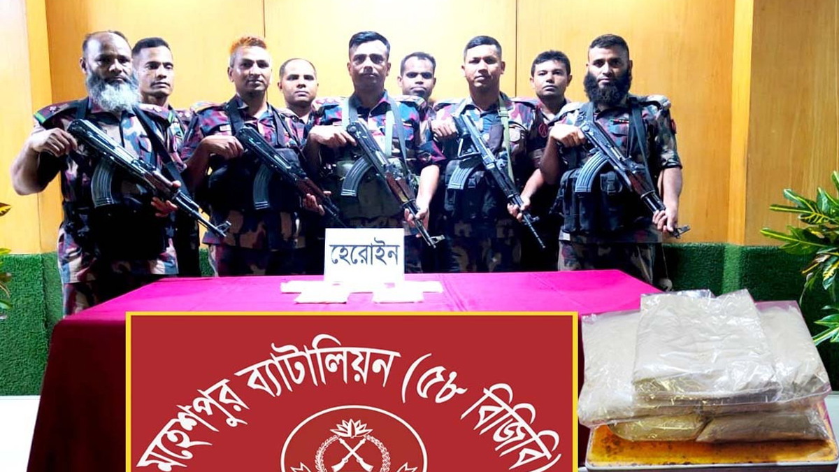 ঝিনাইদহে ট্রেনে বিজিবির অভিযান, কোটি টাকার মাদক উদ্ধার