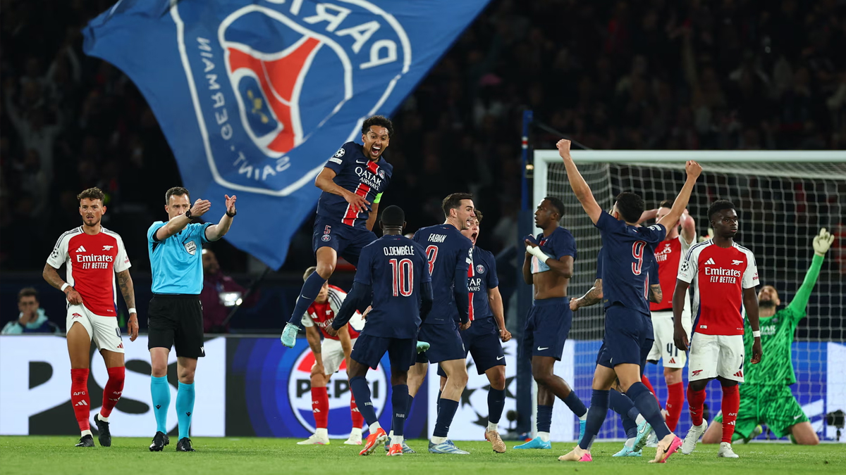 আর্সেনালের স্বপ্নভঙ্গ, চ্যাম্পিয়ন্স লিগ ফাইনালে পিএসজি