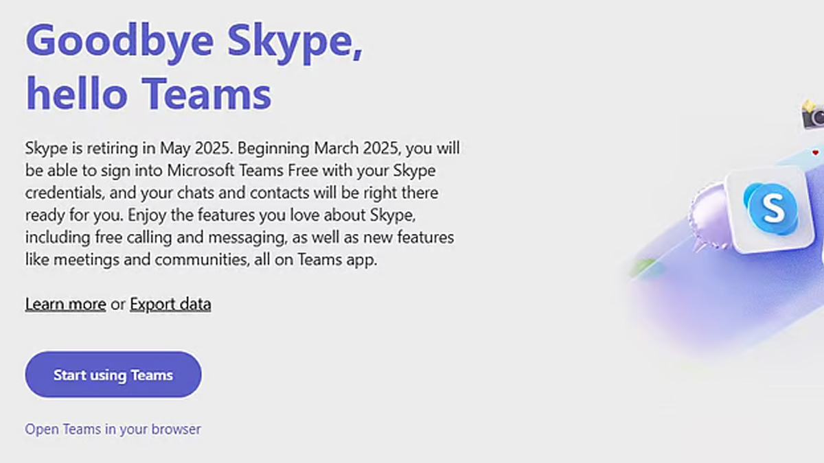 ২২ বছরের পথ চলায় ইতি টানছে স্কাইপ