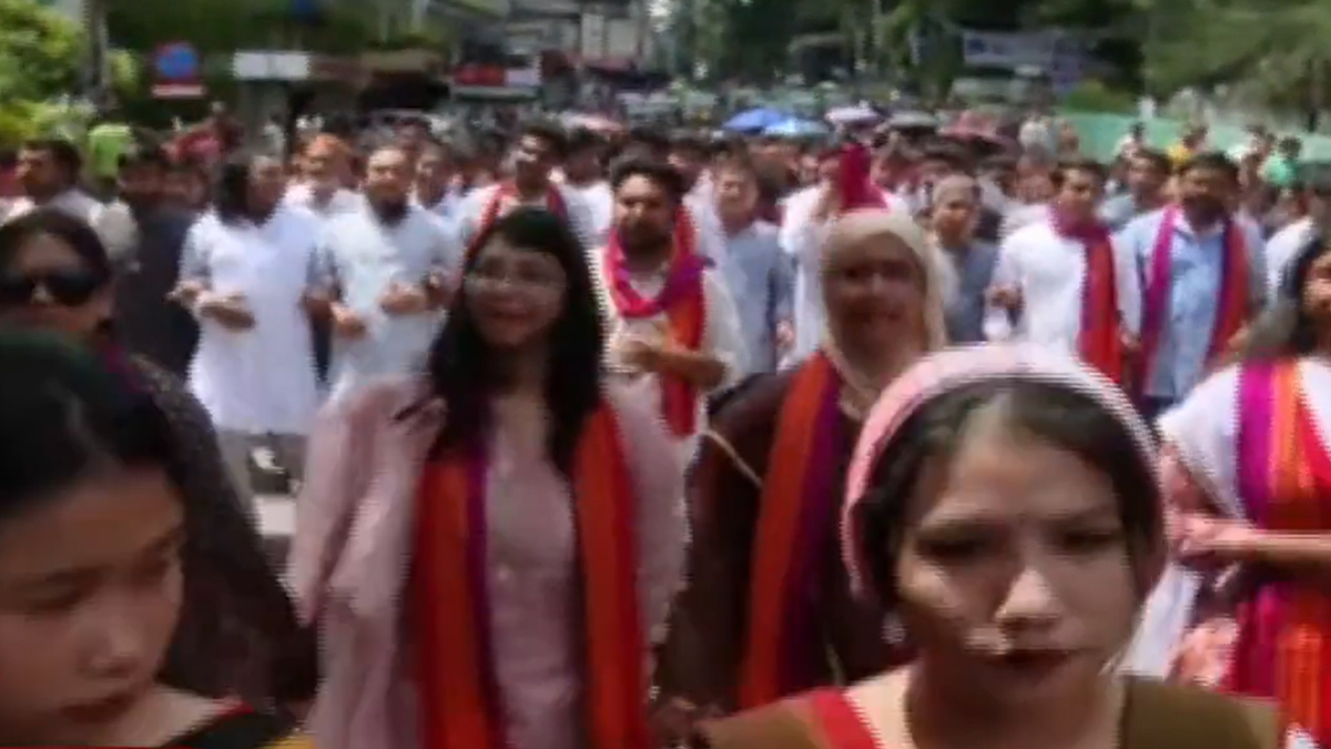 রাঙামাটিতে এনসিপির পদযাত্রা শুরু