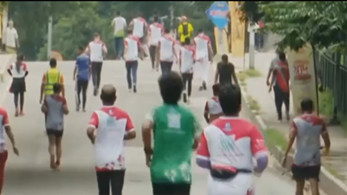 হাতিরঝিলে দৌড় প্রতিযোগিতা, অংশ নিলেন ২ হাজার দৌড়বিদ