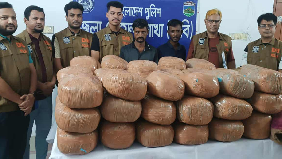 নাটোরে বাস ও ট্রাক তল্লাশি করে বিপুল পরিমাণ মাদকদ্রব্য জব্দ, গ্রেফতার ৪